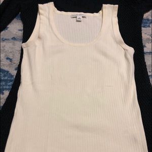 Banana Republic cream ribbed tank.